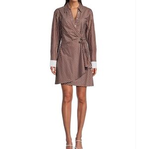 NWT Tanya Taylor Women's Winnie Striped Mini Shirtdress SZ 8